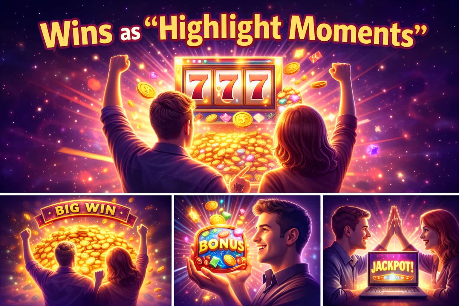 winners celebrating casino wins